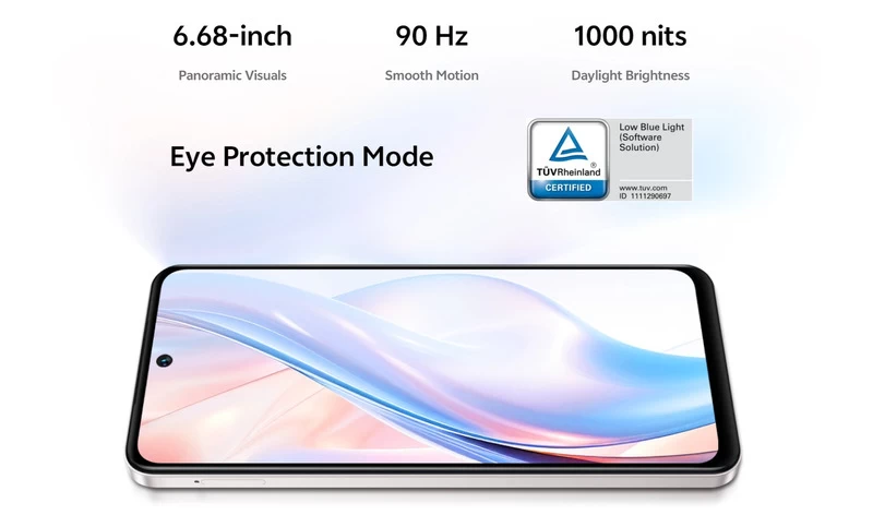 Màn hình với 6,68 inch. Màn hình với 6,68 inch.