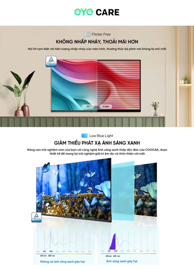 Công nghệ bảo vệ mắt Eye Care. Công nghệ bảo vệ mắt Eye Care.