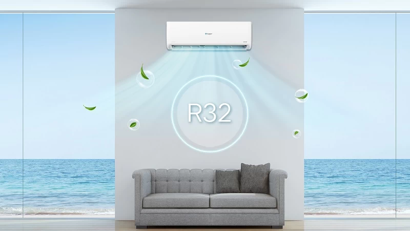 Sử dụng gas R32. Sử dụng gas R32.