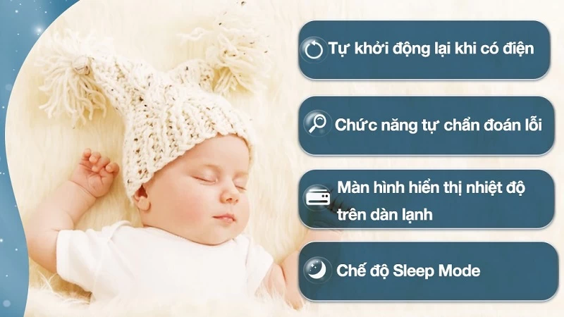 Chế độ ngủ đêm Sleep. Chế độ ngủ đêm Sleep.