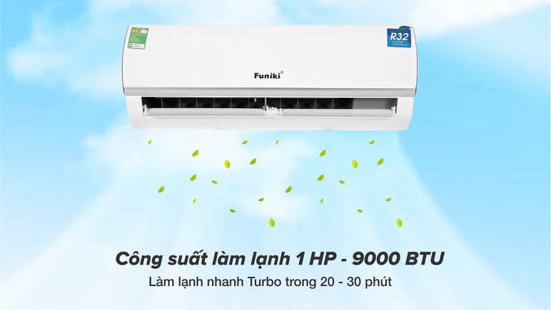 Công suất 9.000 BTU.