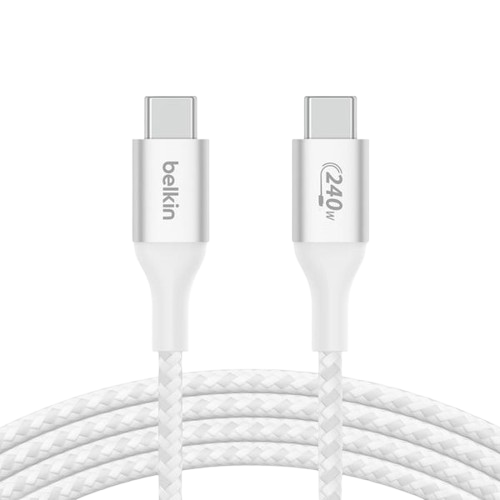 Cáp sạc nhanh Belkin USB Type C - C PD3.1, 1 mét, vỏ dù , 240W - Máy cũ, TBH