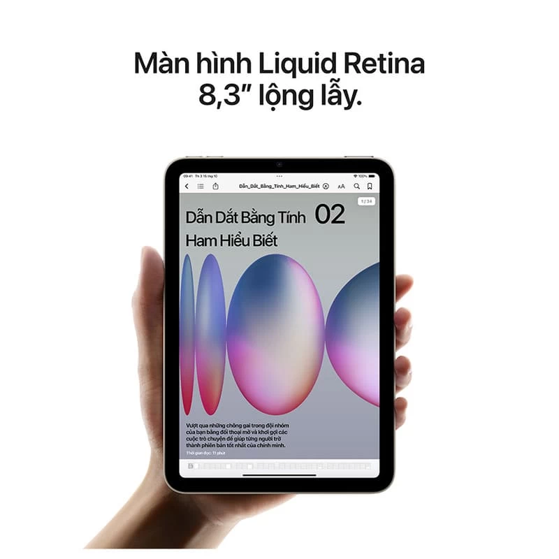 Màn hình Liquid Retina 8.3 inch. Màn hình Liquid Retina 8.3 inch.