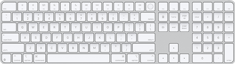 Bàn phím Apple Magic KeyBoard 2024 với Touch ID và Phím số