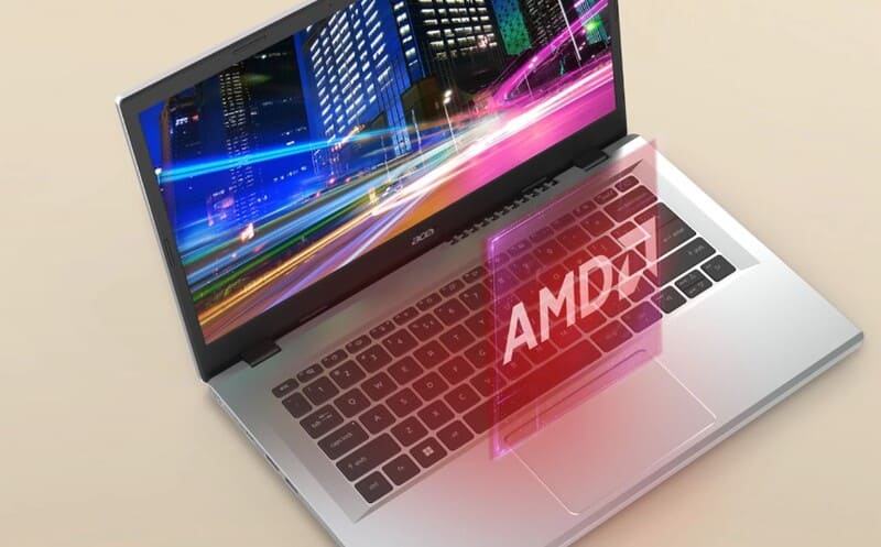 Laptop Acer Aspire 3 A314-23M-R4TX được trang bị bộ vi xử lý AMD Ryzen 5 7520U