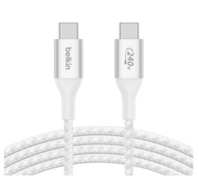 Cáp Belkin USB Type C - C PD3.1,1 mét, vỏ dù, công suất 240W - Máy cũ, TBH