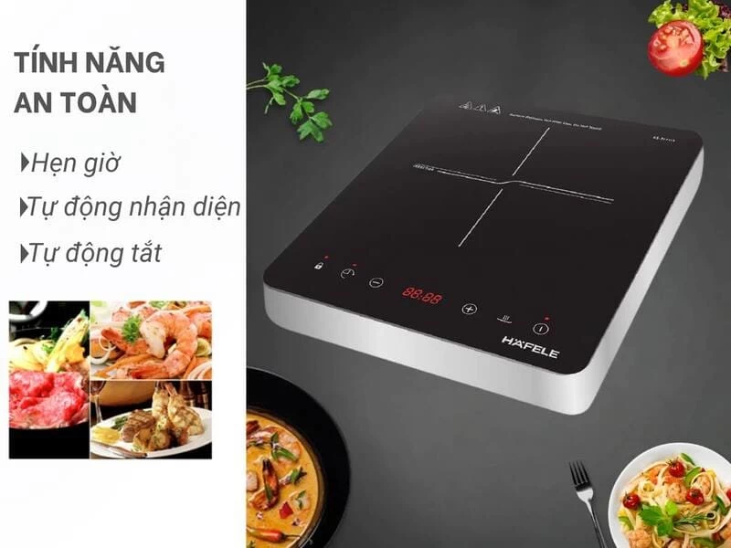 Chức năng an toàn cao cấp của bếp từ đơn Hafele HS-I2711B Chức năng an toàn cao cấp của bếp từ đơn Hafele HS-I2711B