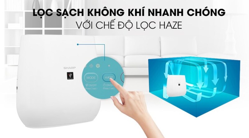 Tích hợp màng lọc HEPA cao cấp.