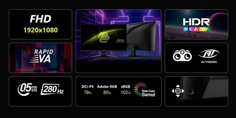 Tấm nền Rapid VA. Tấm nền Rapid VA.