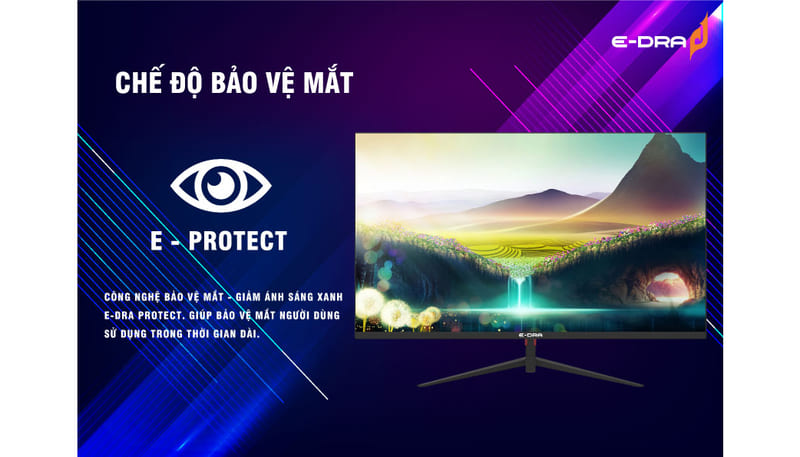 Bảo vệ mắt người dùng với công nghệ E-Dra Protect trên màn hình EDRA EGM27F100