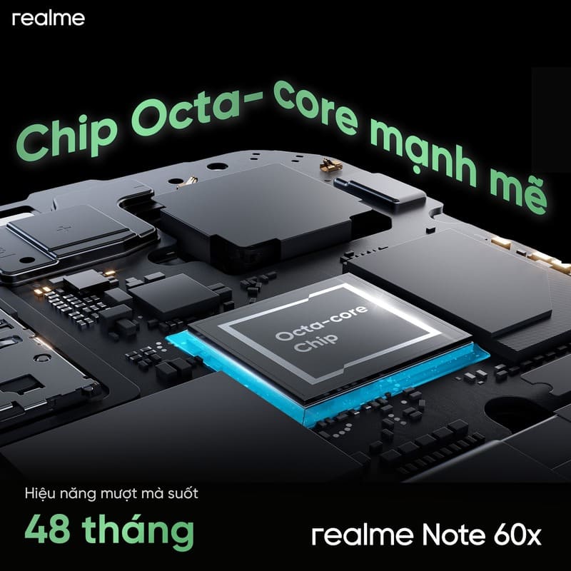 Hiệu năng mượt mà, ổn định trên điện thoại realme Note 60x