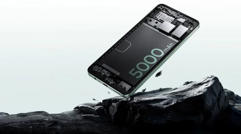 Dung lượng pin 5000mAh là một trong những ưu điểm nổi bật của realme Note 60x Dung lượng pin 5000mAh là một trong những ưu điểm nổi bật của realme Note 60x