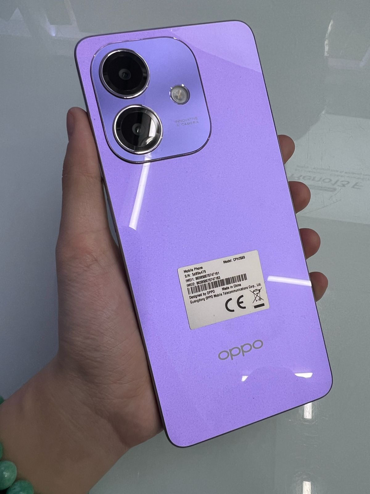 Điện thoại di động OPPO A3 - CPH2669, 6+128GB, Tím ánh sao