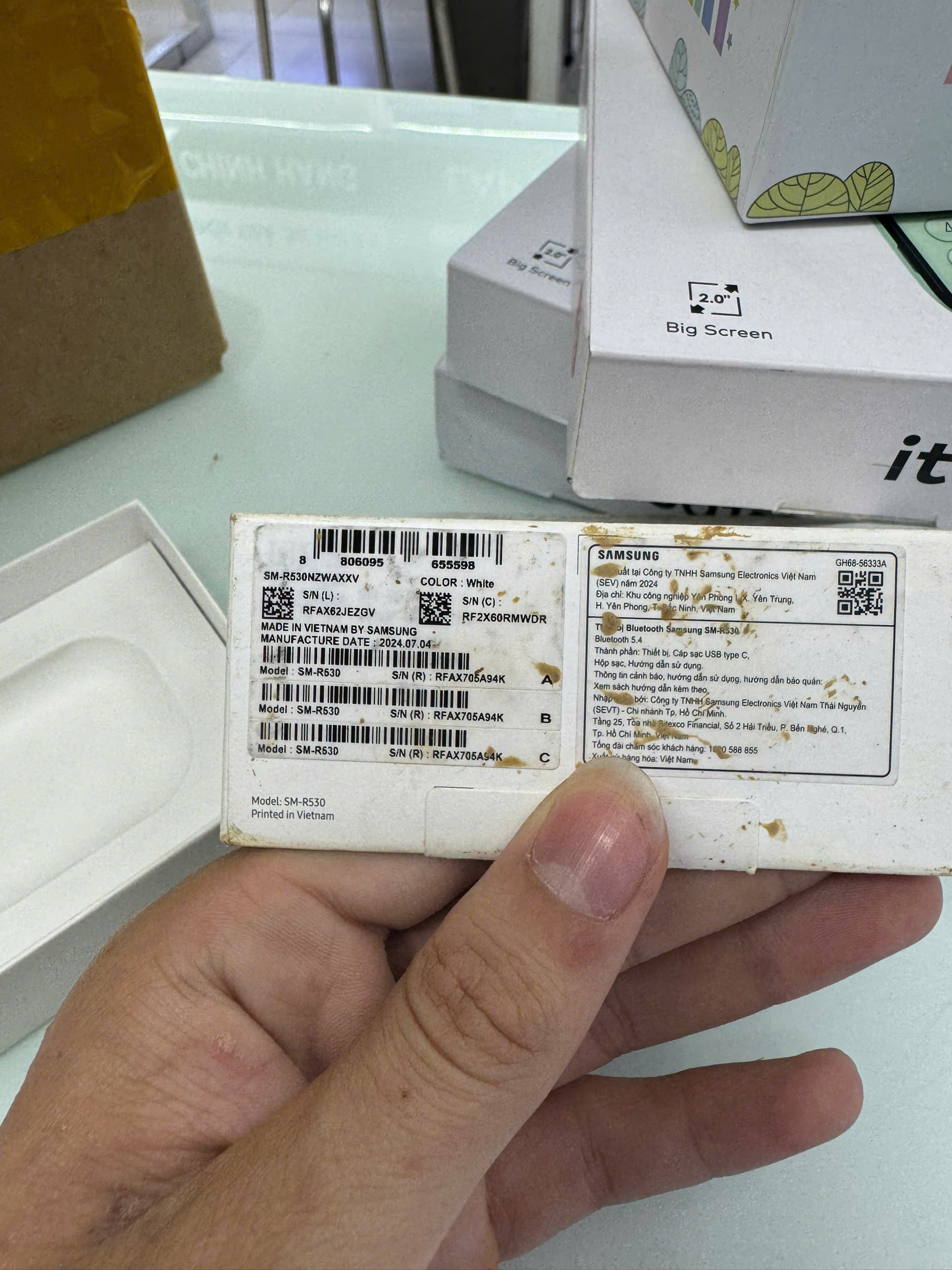 Thiết bị Bluetooth Samsung SM-R530,trắng, Galaxy Buds3 