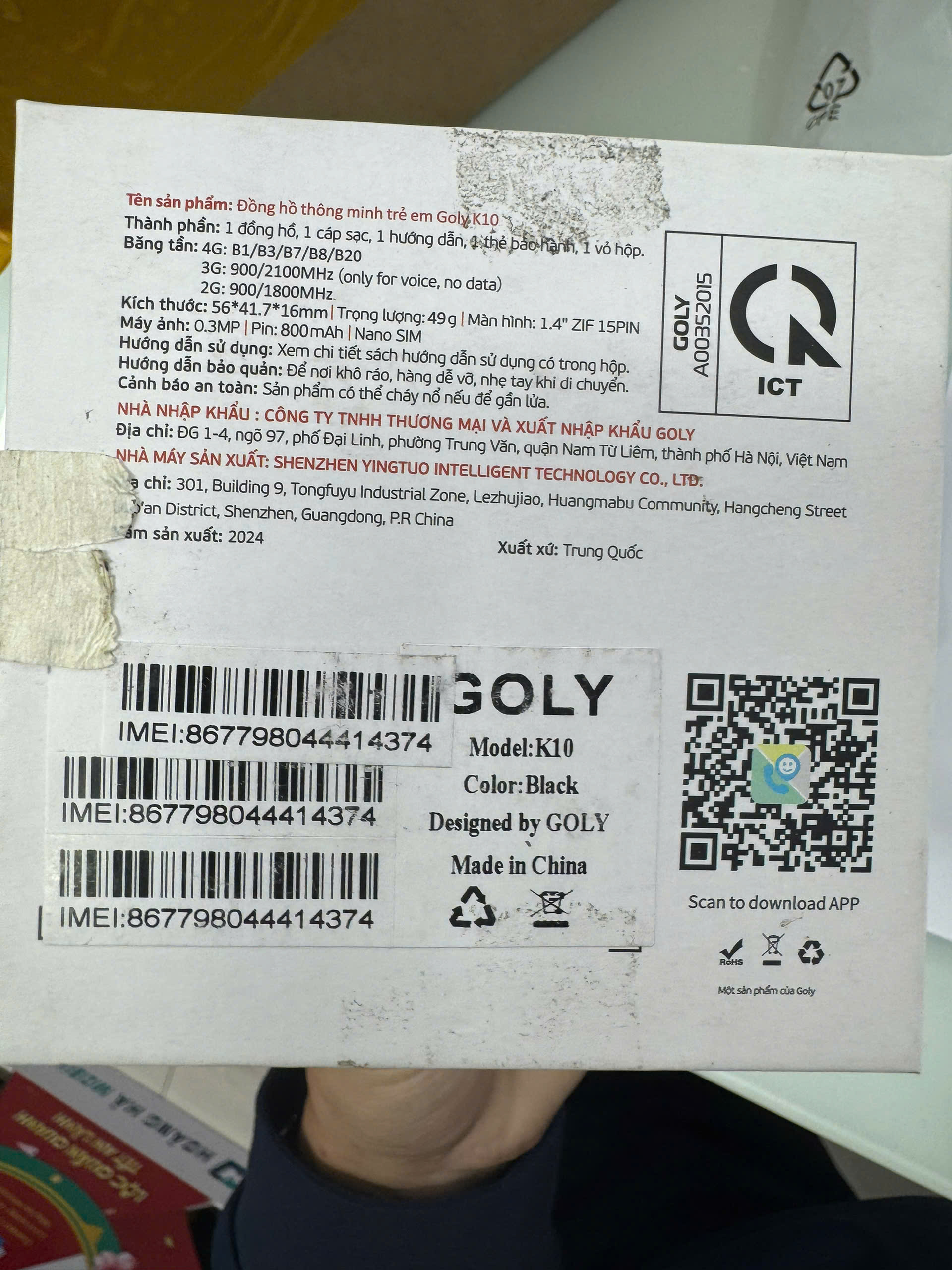 Đồng hồ GOLY K10 - Đen - 867798044414374 - GOK10DN