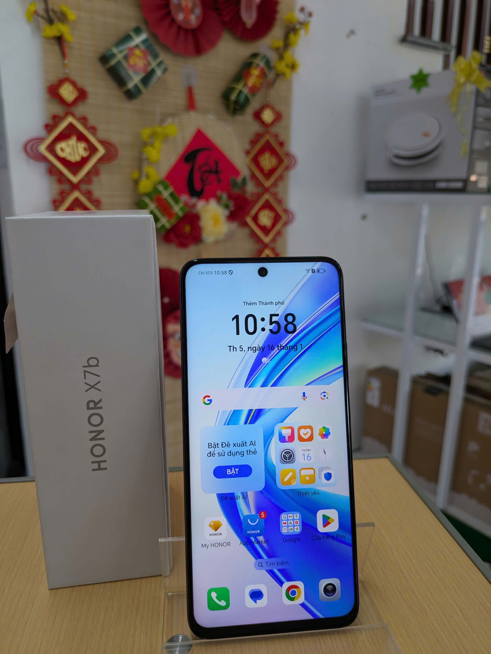 Điện thoại di động Honor X7b (8+256GB), Đen bóng đêm (Midnight Black) CLK-LX2BLK