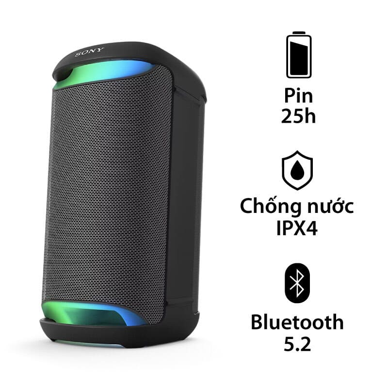 Kết nối và điều khiển trên loa Party Sony SRS-XV500