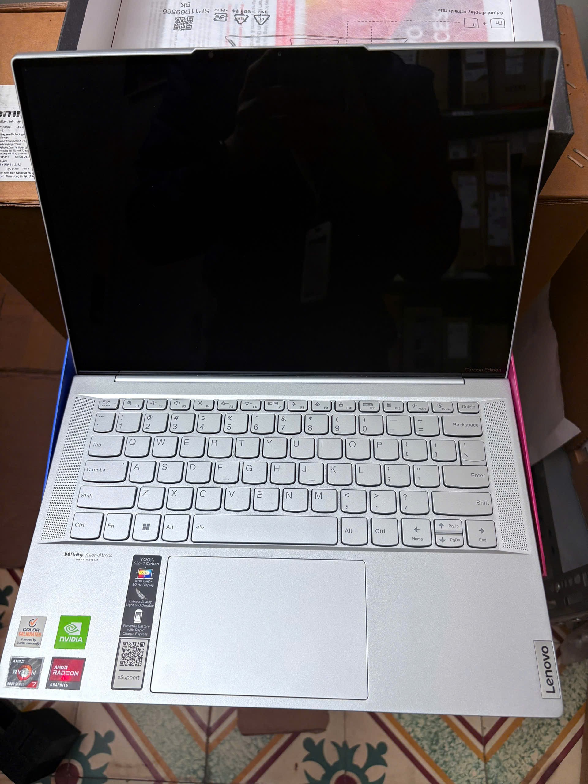 Laptop Lenovo Yoga Slim 7 Carbon - 14ANC6 82L0005BVN, R7-5800U/16GB/1TB TBH