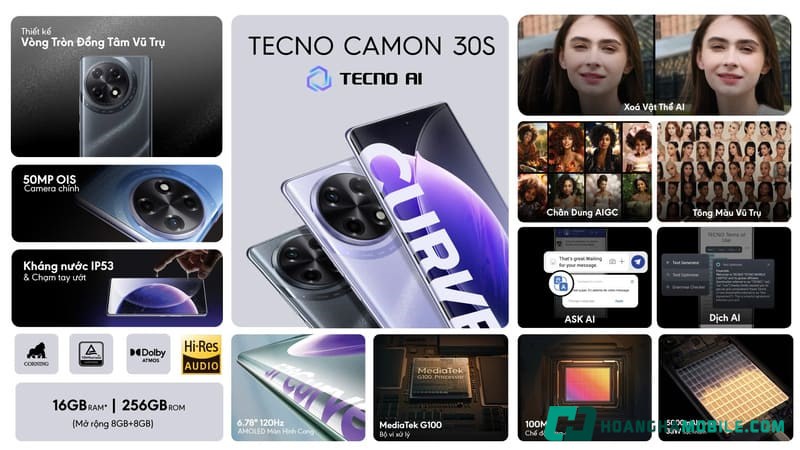 Hệ thống âm thanh Dolby Atmos trên điện thoại TECNO CAMON 30S - Trải nghiệm giải trí đỉnh cao Hệ thống âm thanh Dolby Atmos trên điện thoại TECNO CAMON 30S - Trải nghiệm giải trí đỉnh cao