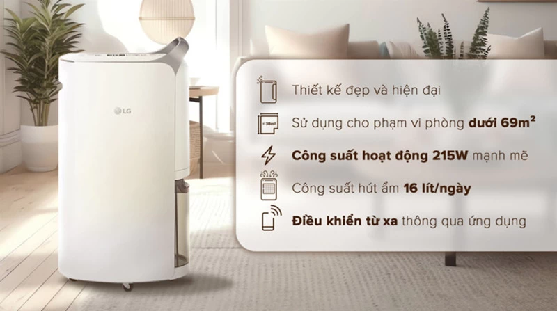 Máy hút ẩm LG Dual Inverter. Máy hút ẩm LG Dual Inverter.