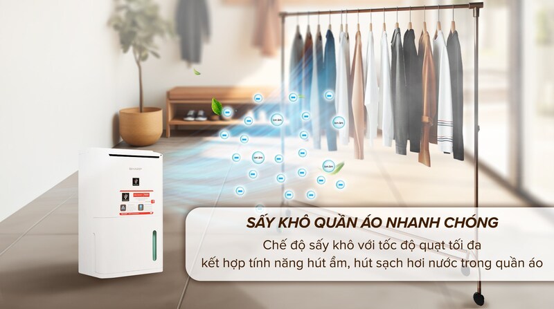 Công suất hút ẩm tối đa.