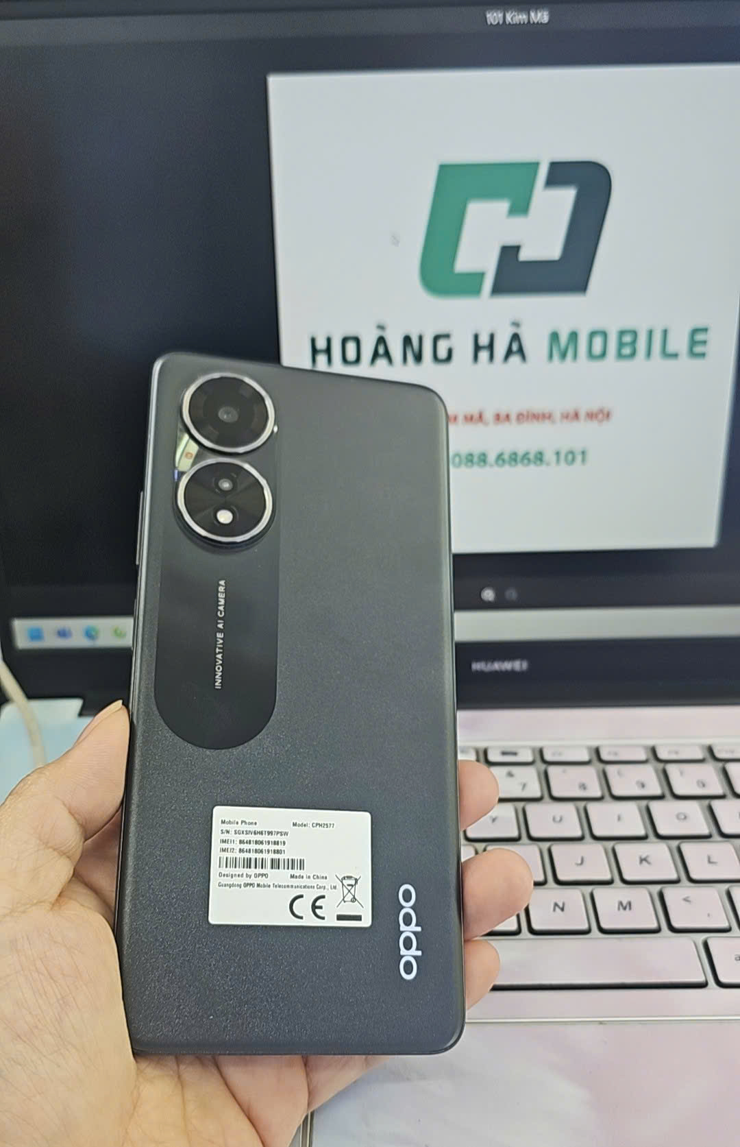 Điện thoại di động Oppo A58 6GB - CPH2577, Đen TBH