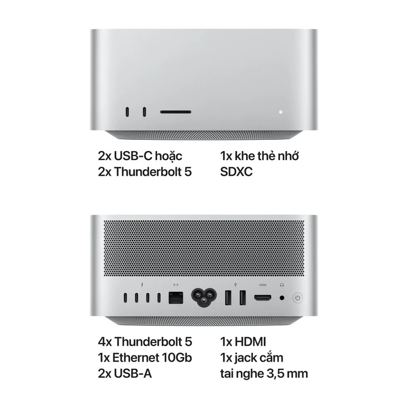 Mac Studio Chip M3 Ultra được trang bị hệ thống kết nối tiên tiến, giúp tối ưu hóa hiệu suất làm việc Mac Studio Chip M3 Ultra được trang bị hệ thống kết nối tiên tiến, giúp tối ưu hóa hiệu suất làm việc