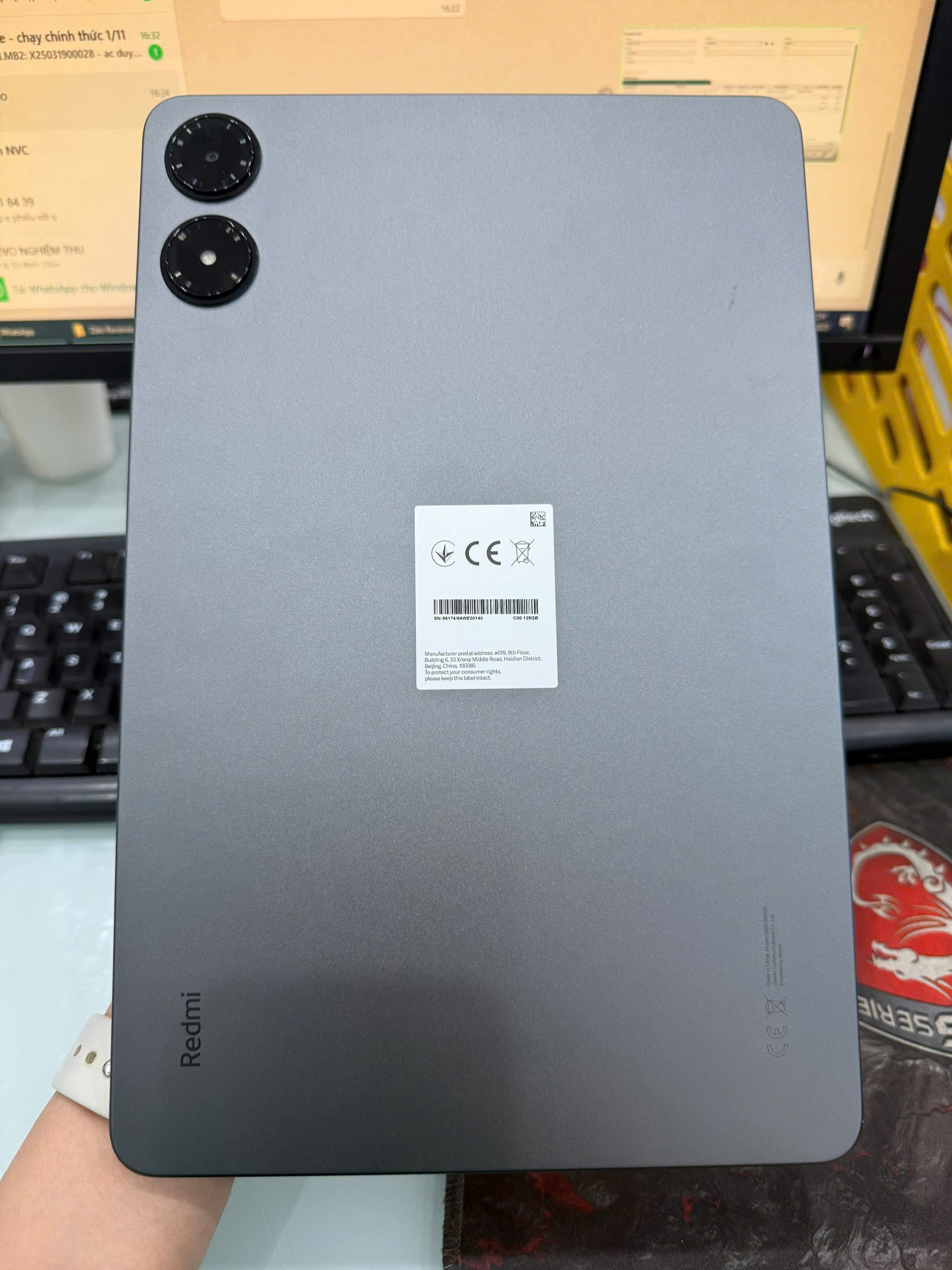 MÁY TÍNH BẢNG (TABLET) REDMI PAD PRO 12.1/SNAP 7S GEN 2/8G/128G/8MP/8MP/10000mAh (2405CRPFDG)/XÁM - 56174/64WE00140 - RMPADPRXM