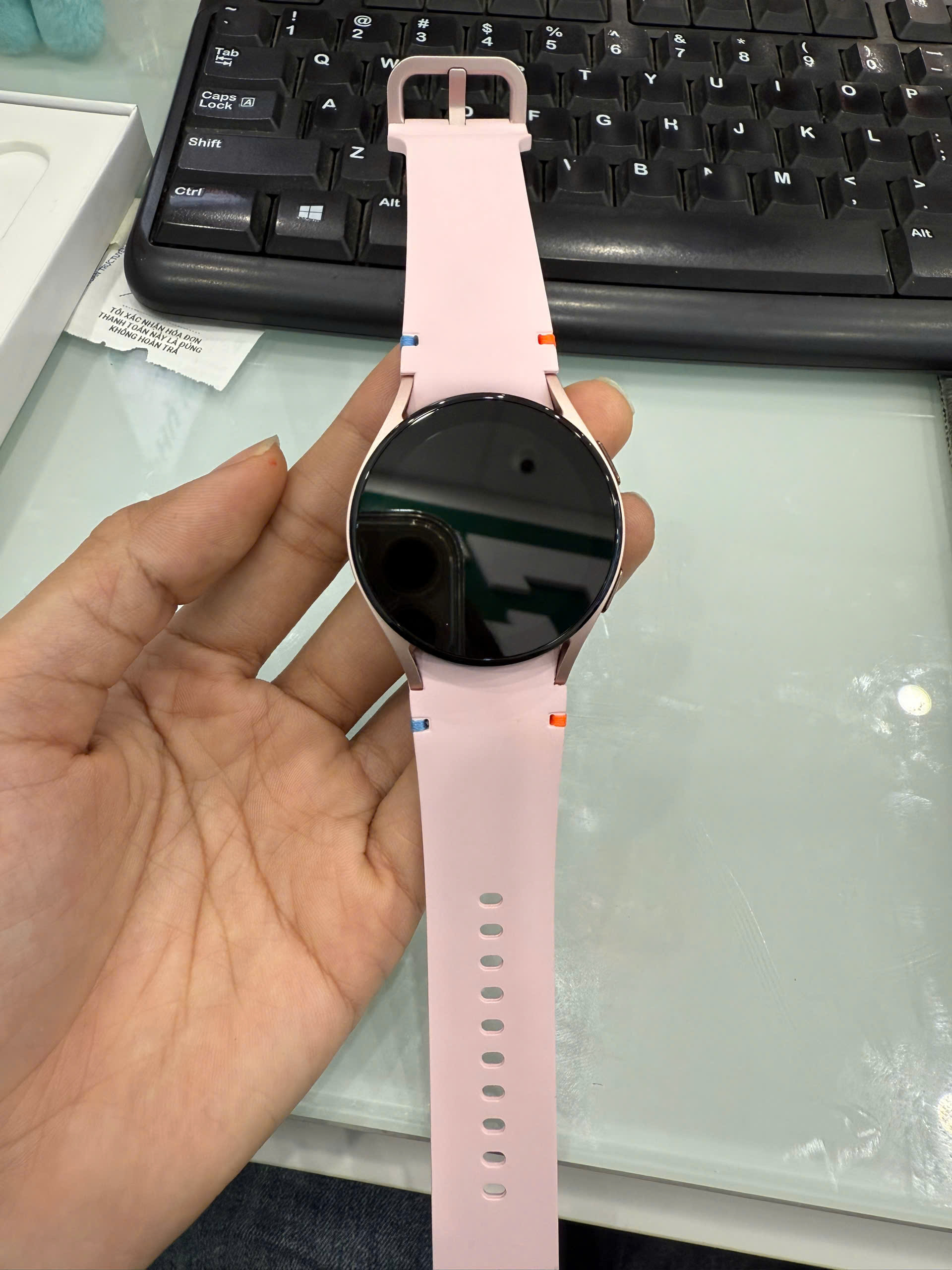 Samsung Galaxy Watch FE, Thiết bị Bluetooth Samsung SM-R861NIDAXXV, Vàng Hồng - RFAX60N6F3T - R861NIDAXXV