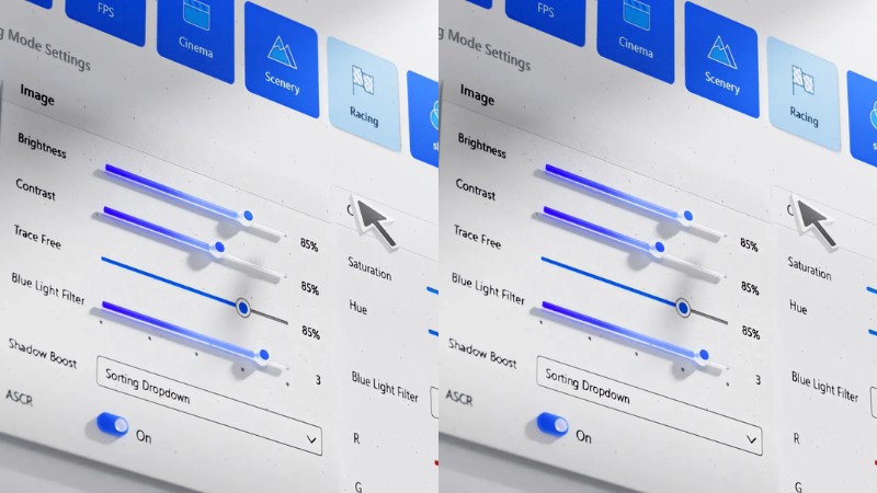 Nhiệt độ màu tùy chỉnh phù hợp với mọi nhu cầu trên màn hình ASUS VY279HGR Nhiệt độ màu tùy chỉnh phù hợp với mọi nhu cầu trên màn hình ASUS VY279HGR