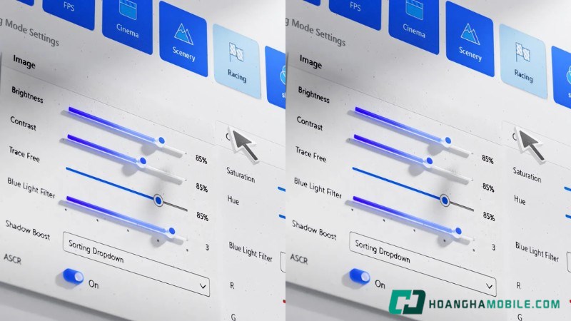 Nhiệt độ màu tùy chỉnh phù hợp với mọi nhu cầu trên màn hình ASUS VY249HGR