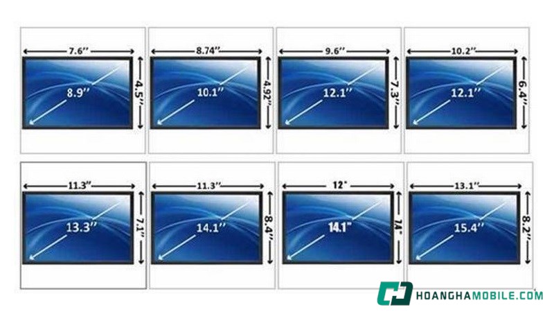 Đa dạng kích thước. Đa dạng kích thước.