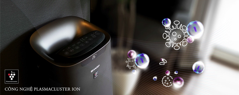 Hệ thống Plasmacluster Ion hiện đại giúp khử mùi hiệu quả của máy lọc không khí tạo ẩm SHARP KI-L80V-T