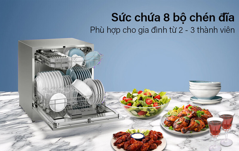 Máy rửa bát Electrolux EFC3862MS là một lựa chọn tuyệt vời cho những ai mong muốn tiết kiệm thời gian và công sức trong việc nội trợ