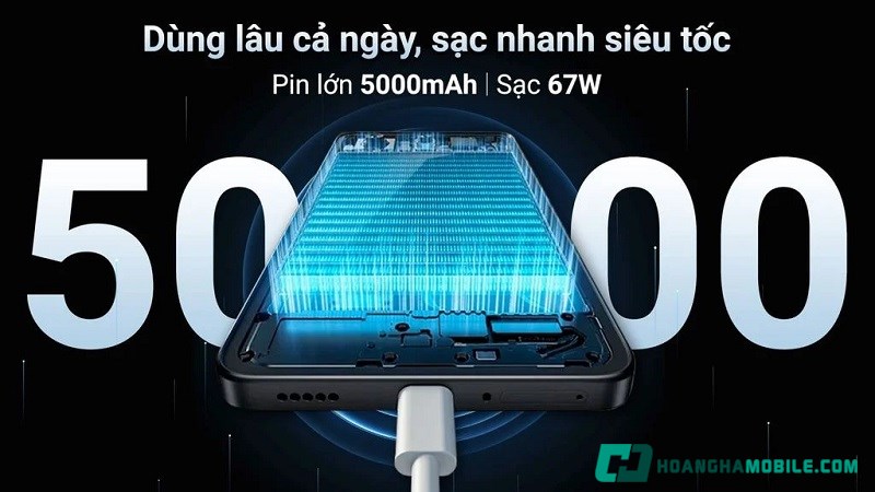Pin dung lượng lớn. Pin dung lượng lớn.