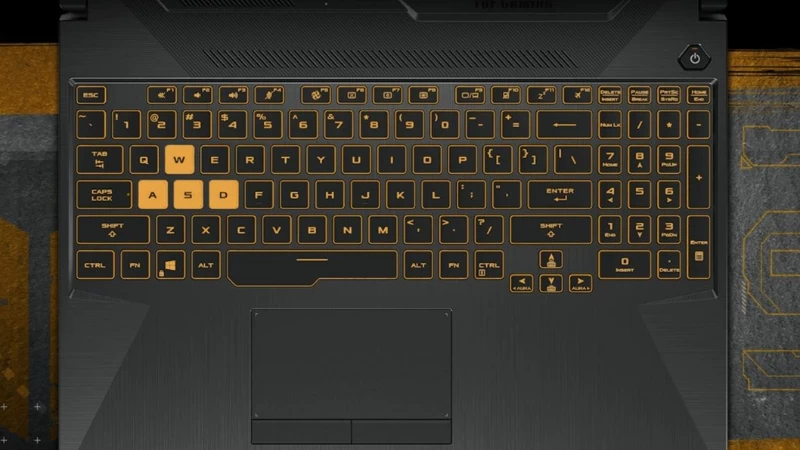 Chiếc laptop Asus TUF Gaming A15 FA506NCR-HN047W được trang bị bàn phím Chiclet Chiếc laptop Asus TUF Gaming A15 FA506NCR-HN047W được trang bị bàn phím Chiclet