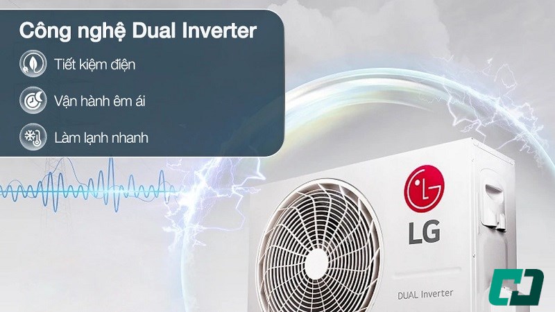 Máy lạnh LG được trang bị những công nghệ tiết kiệm điện tiên tiến, nổi bật là Dual Inverter Máy lạnh LG được trang bị những công nghệ tiết kiệm điện tiên tiến, nổi bật là Dual Inverter