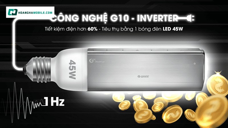 Máy lạnh Gree được trang bị công nghệ Inverter G10 tiên tiến Máy lạnh Gree được trang bị công nghệ Inverter G10 tiên tiến