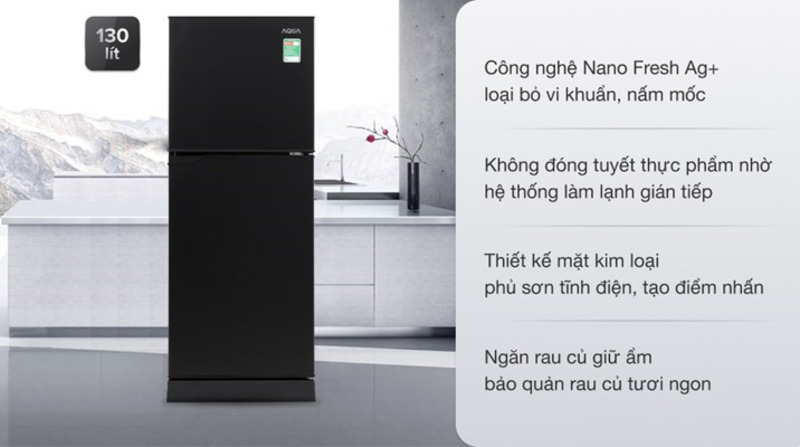 Aqua 130 lít AQR-T150FA(BS) là thiết bị cơ bản tối ưu cho không gian nấu ăn