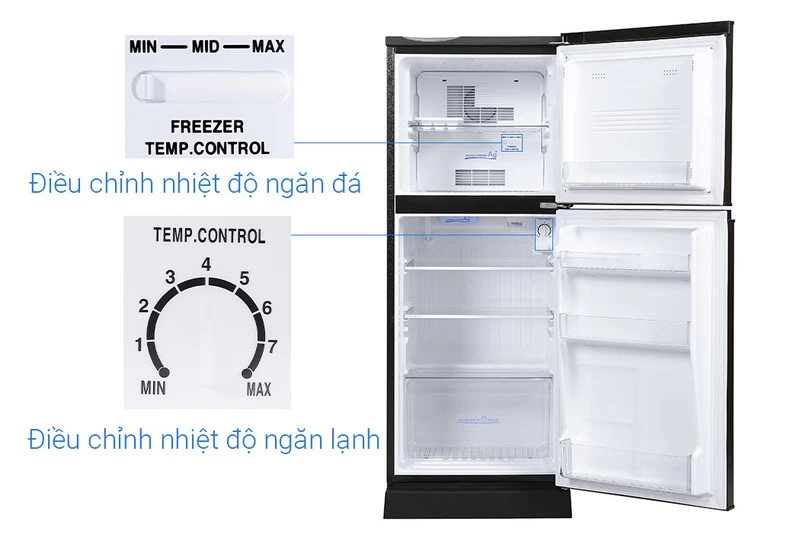 Tủ lạnh Aqua 130 lít AQR-T150FA(BS) có công suất tiêu thụ ~ 1.15 kW/ngày Tủ lạnh Aqua 130 lít AQR-T150FA(BS) có công suất tiêu thụ ~ 1.15 kW/ngày