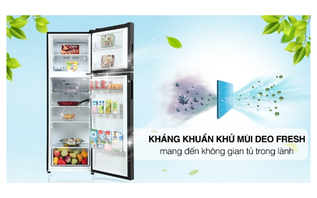 Công nghệ khử mùi và diệt khuẩn DEO Fresh giúp Aqua Inverter 283 lít AQR-T299FA(SL) luôn sạch sẽ, thoáng khí