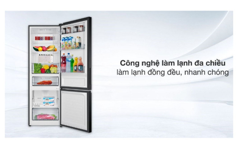 Một trong những yếu tố giúp tủ lạnh Aqua Inverter 292 lít AQR-B360MA(SLB) nổi bật là hệ thống làm lạnh 360 độ
