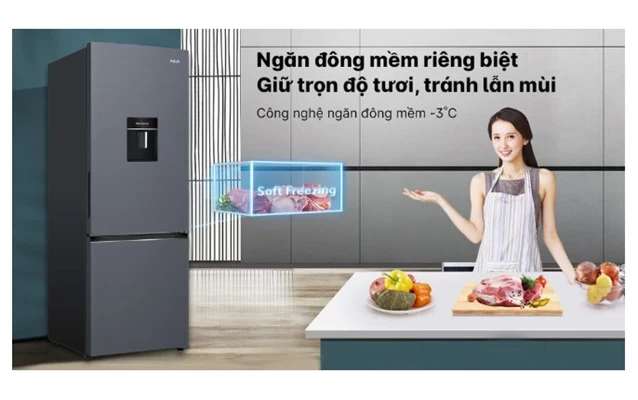 Aqua Inverter 292 lít AQR-B360MA(WSL) có công nghệ tiết kiệm điện sử dụng Twin Inverter Aqua Inverter 292 lít AQR-B360MA(WSL) có công nghệ tiết kiệm điện sử dụng Twin Inverter