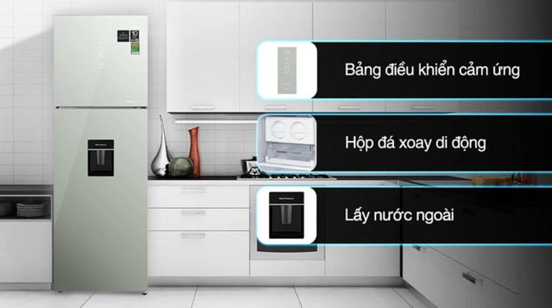 Bảng điều khiển cảm ứng hiện đại của tủ lạnh Aqua AQR-T390FA(WGM) giúp người dùng dễ dàng điều chỉnh nhiệt độ và các chức năng khác mà không cần phải mở cửa tủ Bảng điều khiển cảm ứng hiện đại của tủ lạnh Aqua AQR-T390FA(WGM) giúp người dùng dễ dàng điều chỉnh nhiệt độ và các chức năng khác mà không cần phải mở cửa tủ