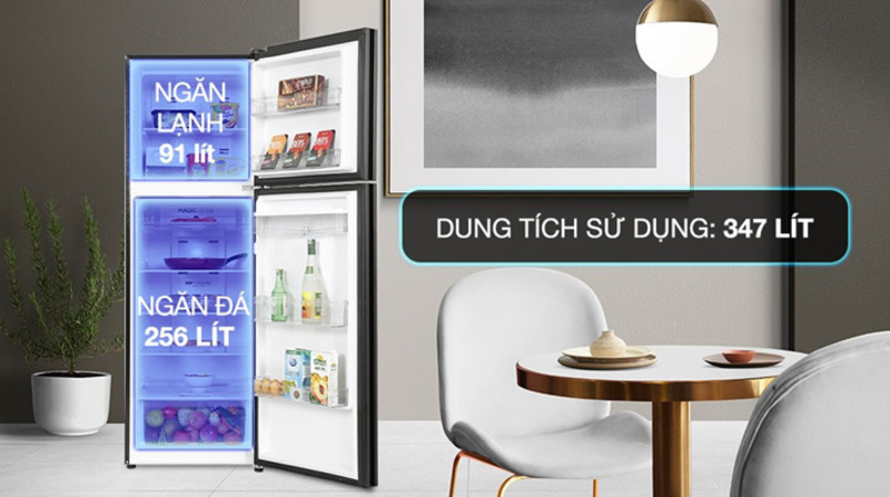 Aqua Inverter 347 lít AQR-T390FA(WGM) - Tủ lạnh công năng toàn diện bảo quản thực phẩm