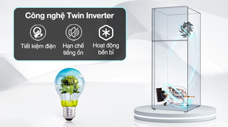 Aqua Inverter 347 lít AQR-T390FA(WGM) sở hữu thiết kế tiện lợi và hệ thống làm lạnh toàn diện