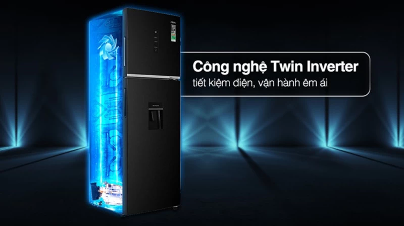 Aqua Inverter 347 lít AQR-T400FA(WFB) tiết kiệm điện năng với Inverter Aqua Inverter 347 lít AQR-T400FA(WFB) tiết kiệm điện năng với Inverter