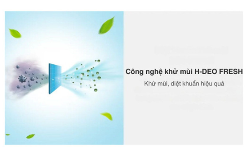 Công nghệ khử mùi và diệt khuẩn H-DEO Fresh tủ lạnh Aqua Inverter 469 lít AQR-M532XA(CBC) luôn thoáng khí