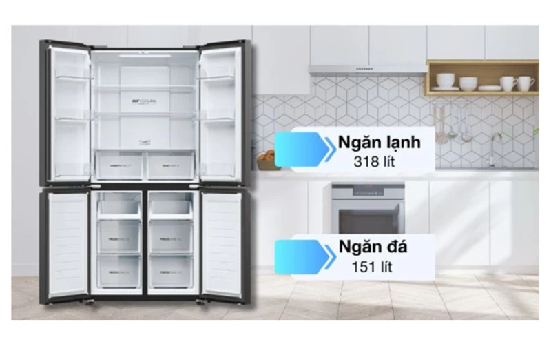 Tủ lạnh Aqua Inverter AQR-M532XA(CBC) có tổng dung tích 516 lít, trong đó dung tích sử dụng thực tế là 469 lít Tủ lạnh Aqua Inverter AQR-M532XA(CBC) có tổng dung tích 516 lít, trong đó dung tích sử dụng thực tế là 469 lít