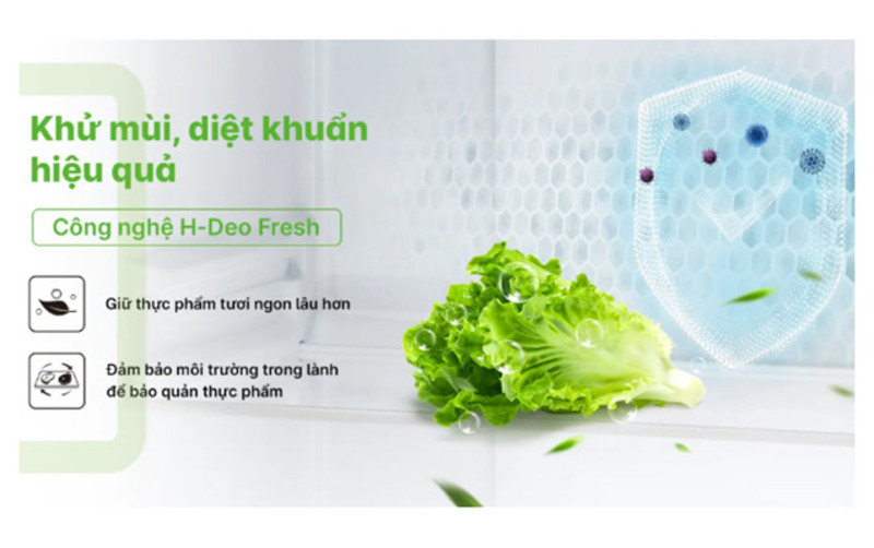 Aqua Inverter 469 lít Multi Door AQR-M536XA(SL) sạch sẽ với khử khuẩn và H-DEO Fresh